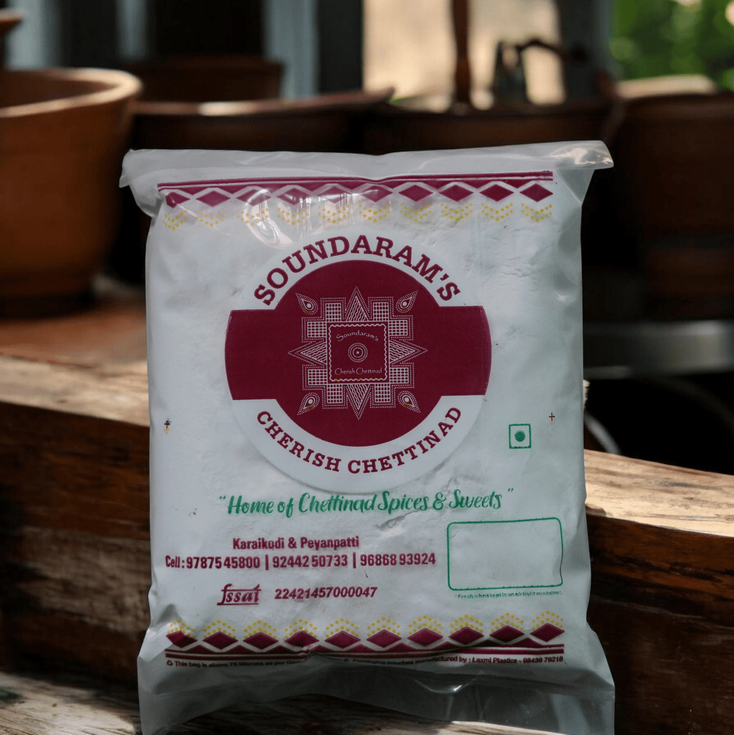Idiyappa Maavu - 1Kg (இடியாப்ப மாவு) - Soundaram's Chettinad Sweets & Snacks