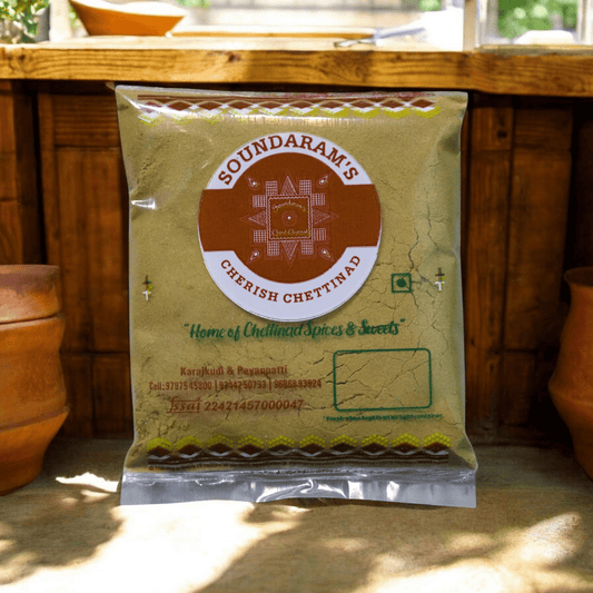 Malli Thool - Pure Coriander Powder (250g) (மல்லித் தூள் - உயர்தர கைமுறை தயாரிப்பு) - Soundaram's Chettinad Sweets & Snacks