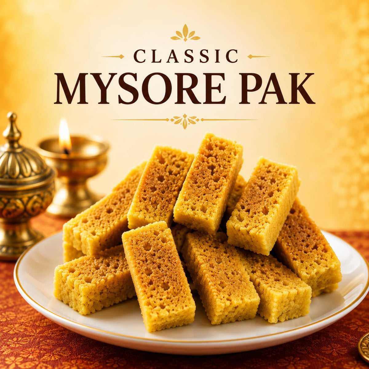 Classic Mysore Pak - Soundaram's Chettinad Sweets & Snacks