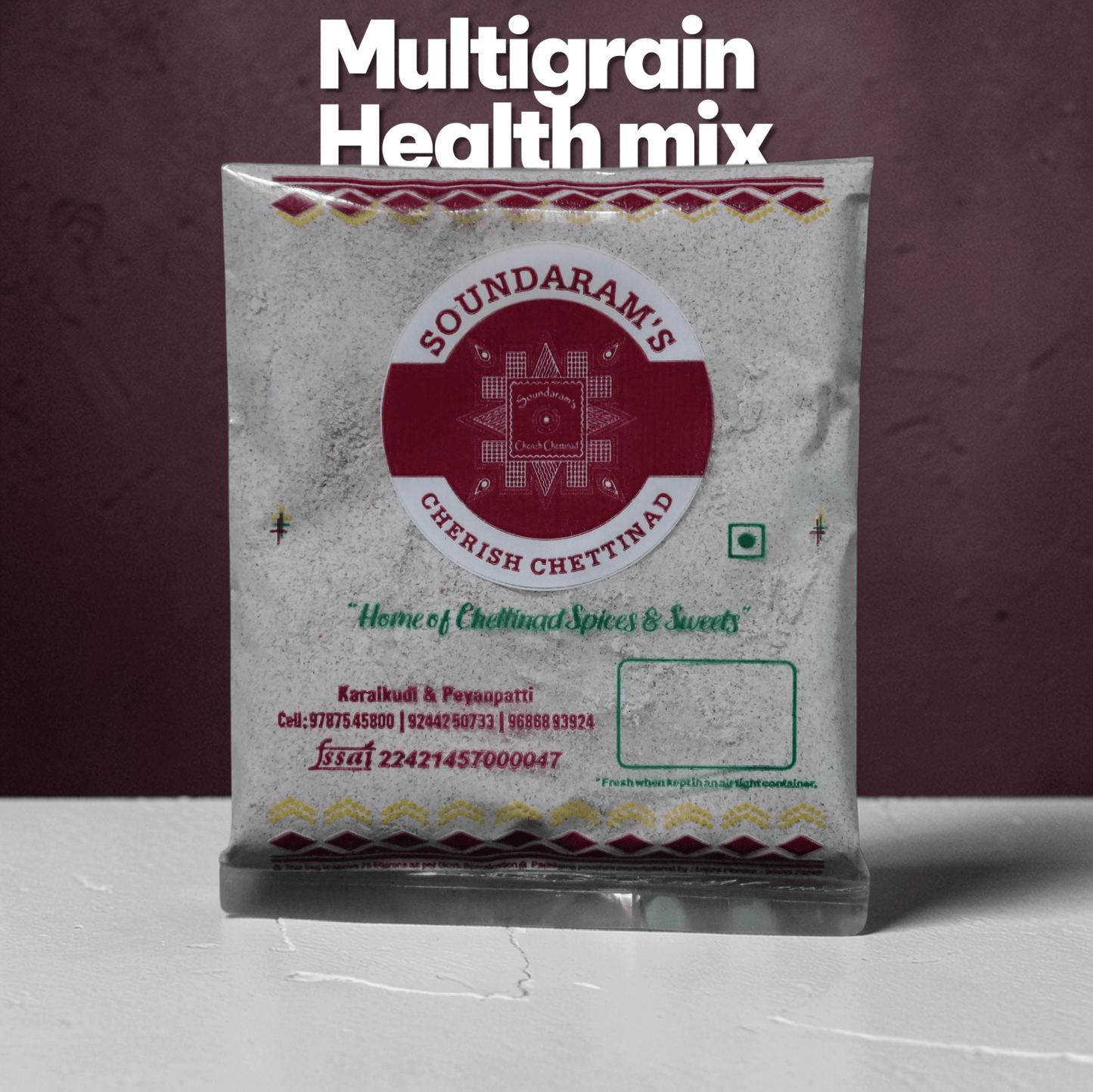 Multigrain Health Mix - 250g (சத்து மாவு) - Soundaram's Chettinad Sweets & Snacks