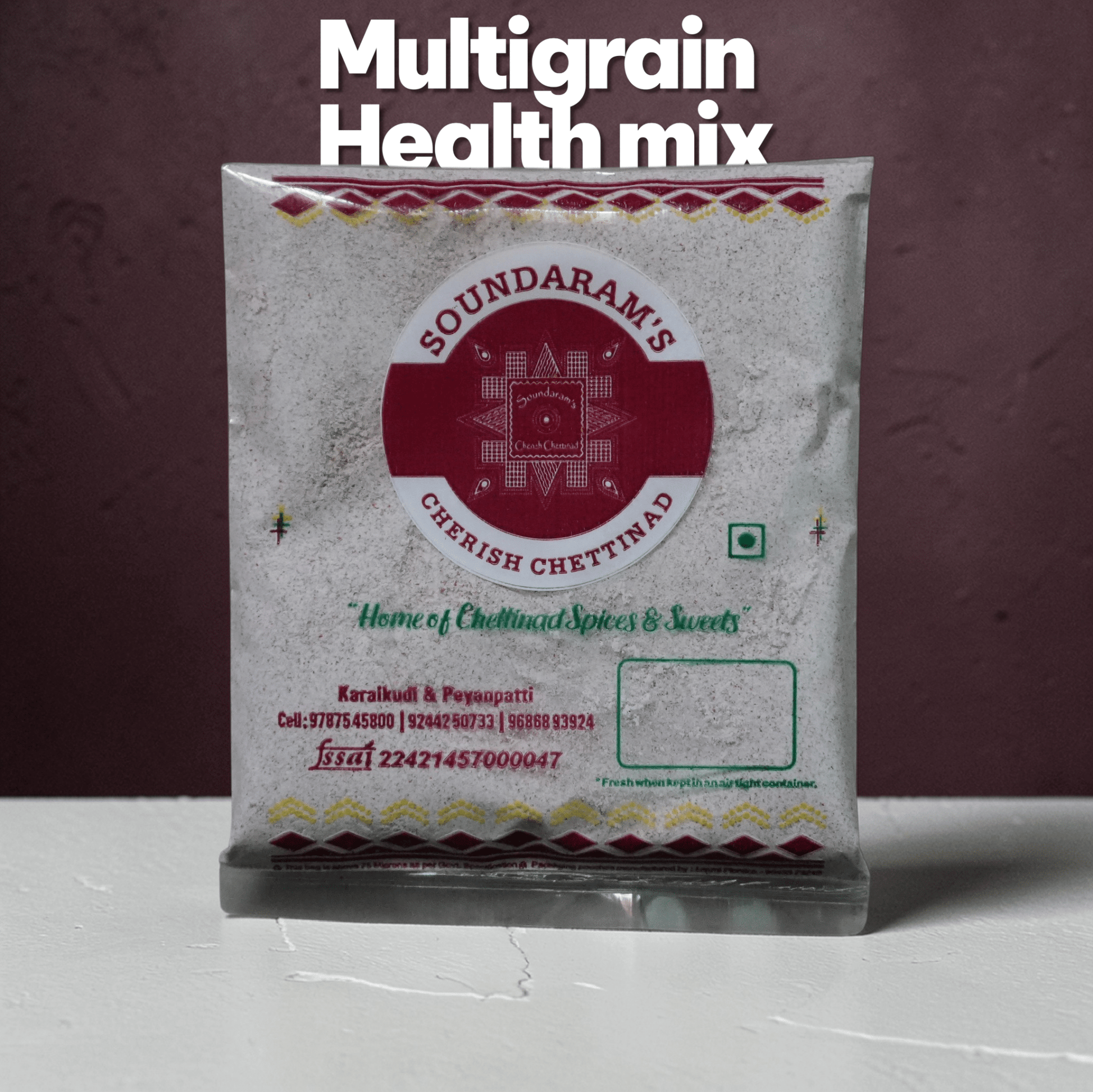 Multigrain Health Mix - 250g (சத்து மாவு) - Soundaram's Chettinad Sweets & Snacks