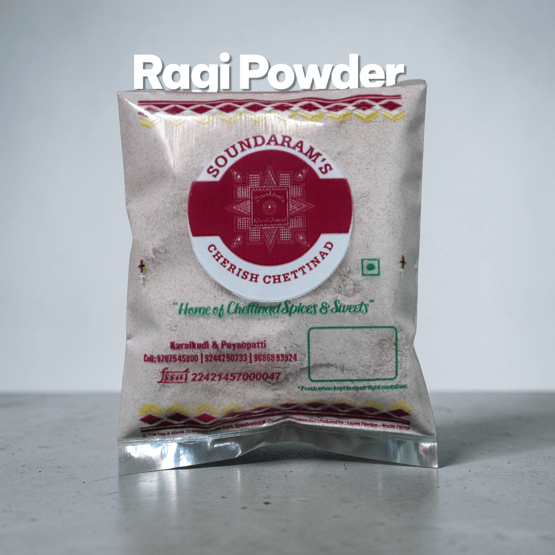 Ragi Powder - 500g (கேழ்வரகு மாவு) - Soundaram's Chettinad Sweets & Snacks