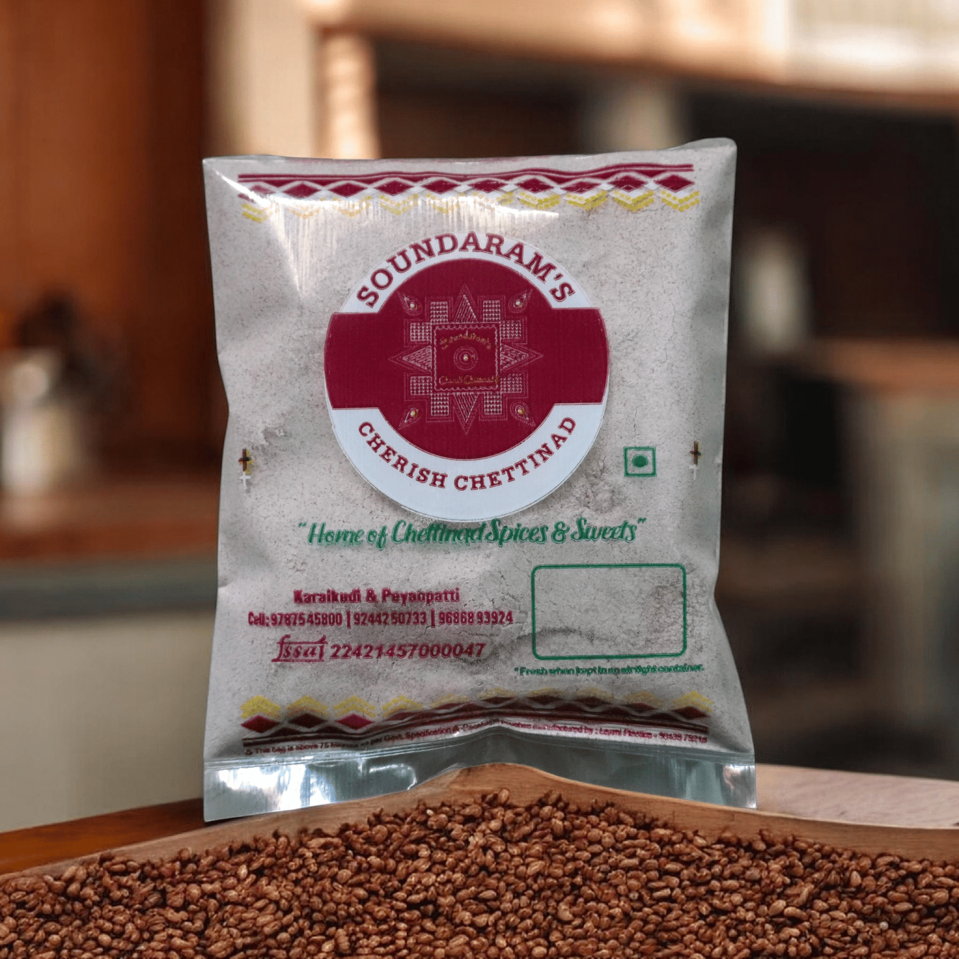 Ragi Powder - 500g (கேழ்வரகு மாவு) - Soundaram's Chettinad Sweets & Snacks