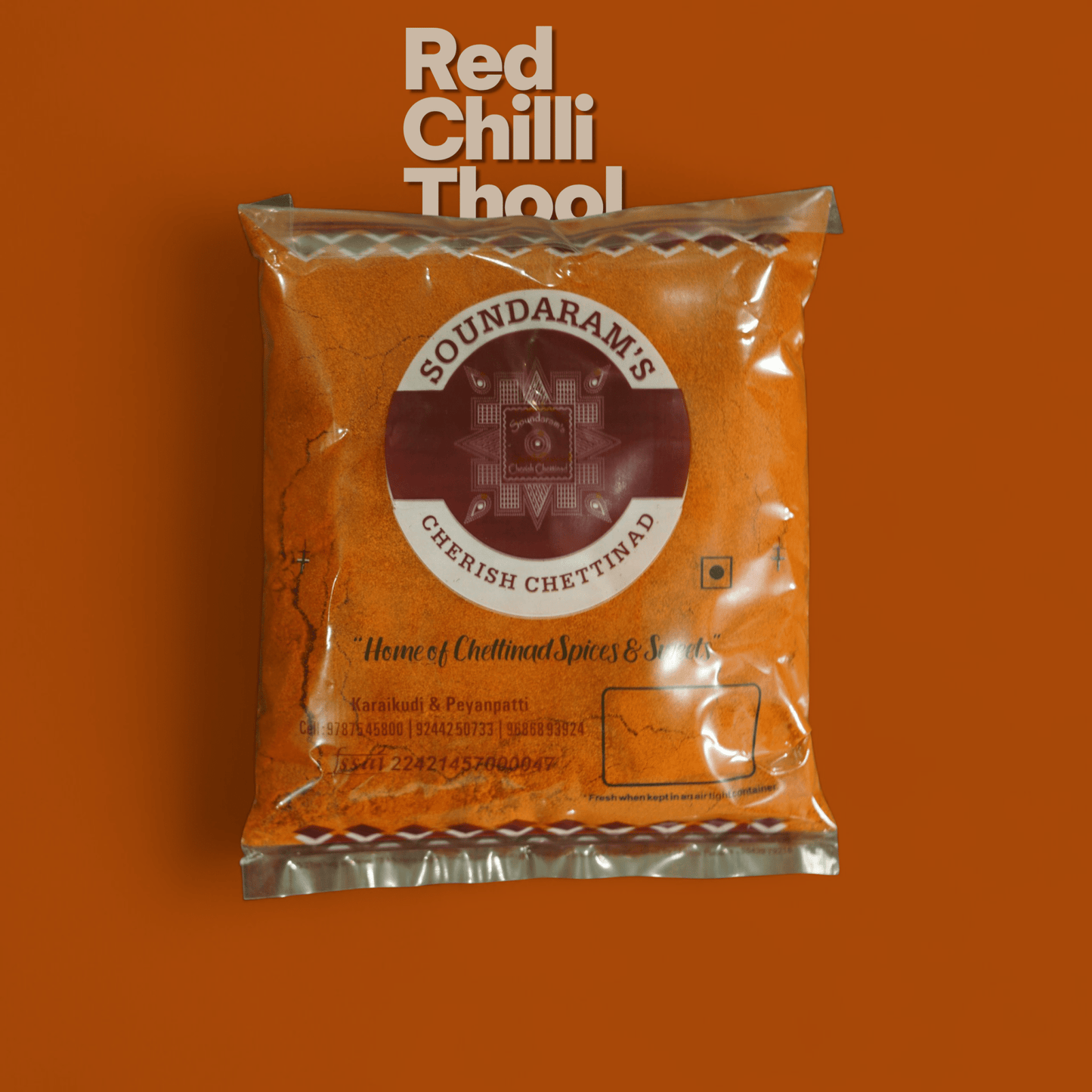 Red Chilli Thool (250g) - Soundaram's Chettinad Sweets & Snacks