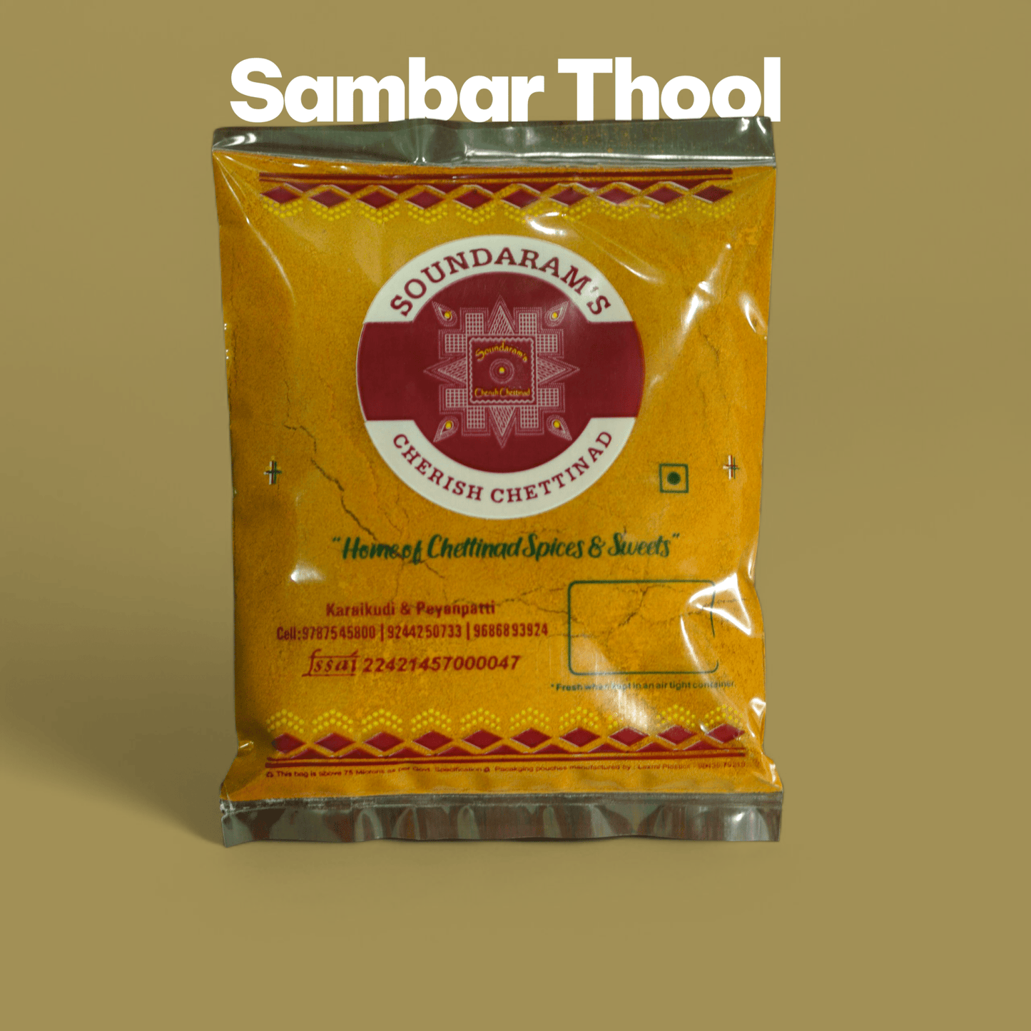 Sambar Thool (250g) - Soundaram's Chettinad Sweets & Snacks